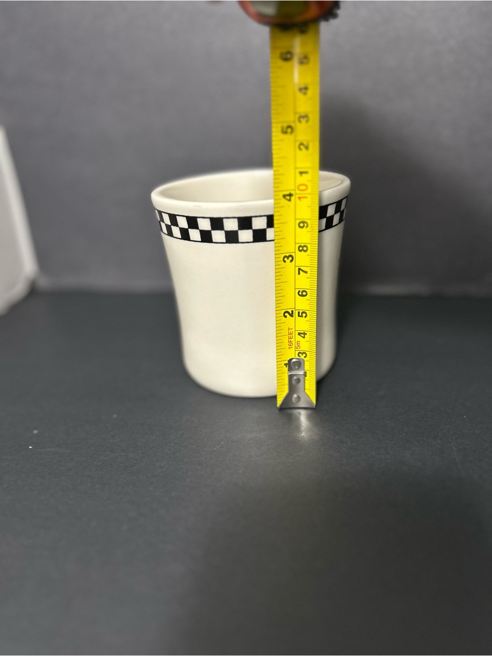 Homer Laughlin Mug with Black Checkered Accent - Picture 6 of 8